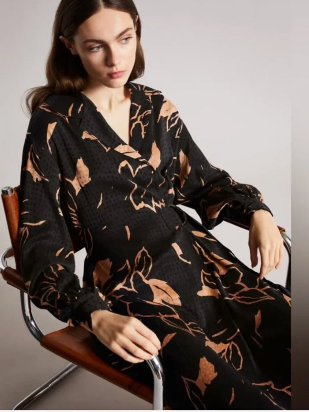 Ted Baker London Dianna Integral Floral Wrap Dress Size